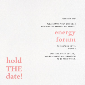 Hold The Date - Business Invitation by Paperless Post
