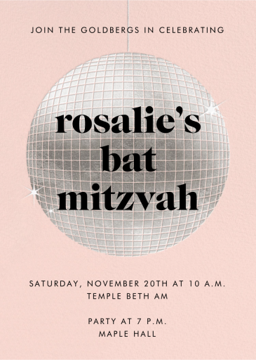 Sparkly Disco Ball - Celebration Invitation by Paperless Post