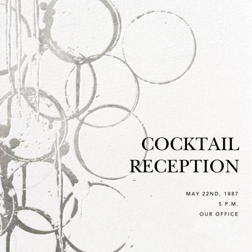 Metallic Circles Watermark - Cocktail Party Invitation by Kelly Wearstler