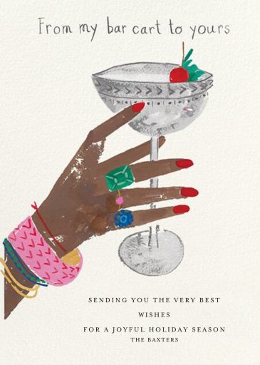 Jeweled Toast - Holiday Card by Mr. Boddington's Studio