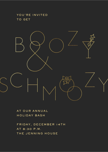 Boozy and Schmoozy - Winter Party Invitation by Paperless Post