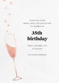 Champagne Flute - Birthday Invitation by Paperless Post