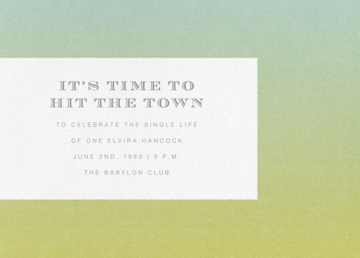 Gradient Edges - Bachelorette Party Invitation by Paperless Post