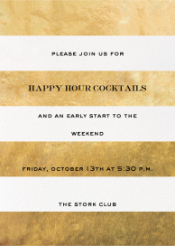 Evergreen Stripes - Happy Hour Invitation by kate spade new york