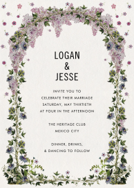 Lilac Arch - Wedding Invitation by Stephanie Fishwick