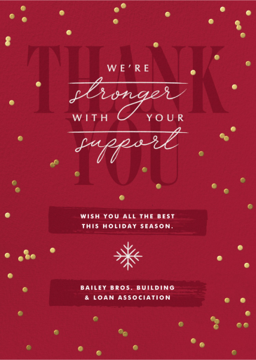 Golden Snow - Business Holiday Card by Paperless Post
