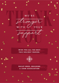 Golden Snow - Business Holiday Card by Paperless Post
