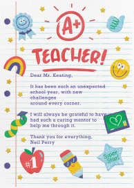 A+ Teacher - Thank You Card by Paperless Post