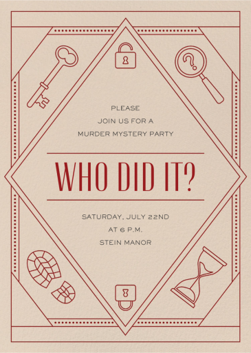 Crack the Code - Murder Mystery Invitation by Paperless Post