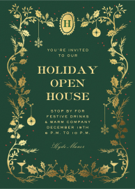 Winter Flourish - Holiday Party Invitation by Cheree Berry Paper & Design