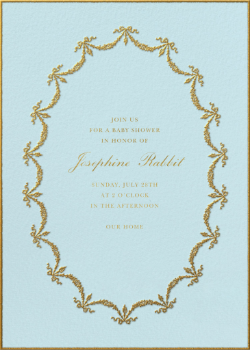Ruban d’Or - Baby Shower Invitation by Ladurée