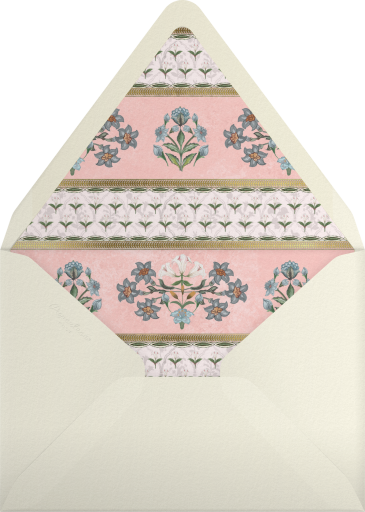 Floral Border Pattern Invitation Envelope