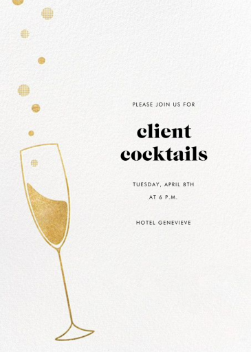 Champagne Flute by Paperless Post