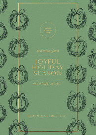 Yuletide Wreaths - Business Holiday Card by Paperless Post