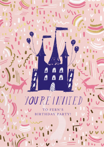 Castle Confetti - Birthday Invitation by Mr. Boddington's Studio