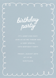 Squiggle Border - Birthday Invitation by Sugar Paper