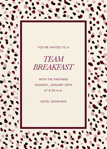 Abstract Spot Border Invitation