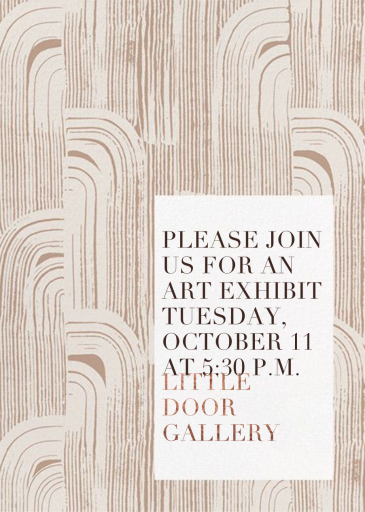 Plume - Kelly Wearstler - Art Exhibition Invitation by Kelly Wearstler