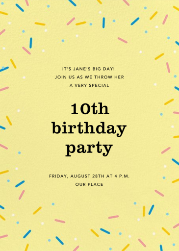 Sprinkles on Top (Photo) by Paperless Post - Back