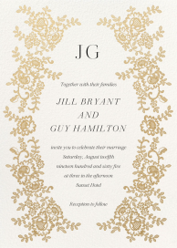 Gold Filigree Floral by  Monique Lhuillier