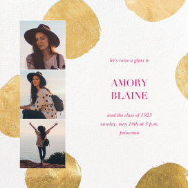 Photo Strip Dots - Graduation Party Invitation by Sugar Paper