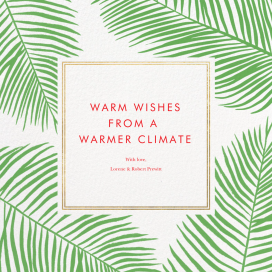 Palmier III (Invitation) - Christmas Card by Paperless Post