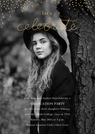 Cursive and Confetti - Graduation Party Invitation by Sugar Paper