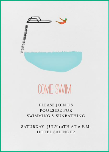 Take a Dip - Invitation by Mr. Boddington's Studio