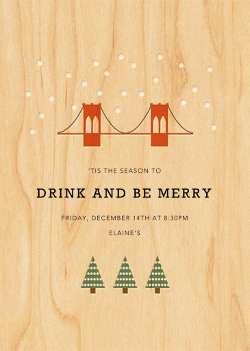 Snowy New York by Petit Collage - Back