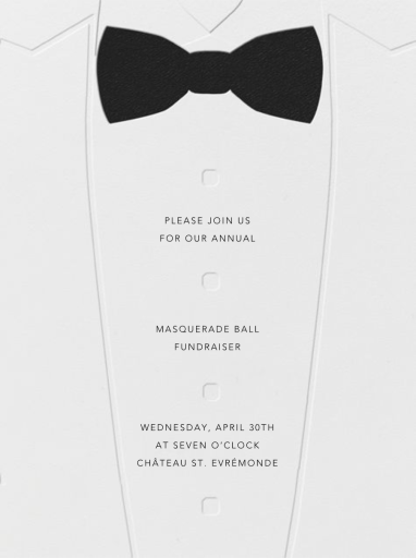 White Tuxedo - Fundraiser Invitation by Paperless Post