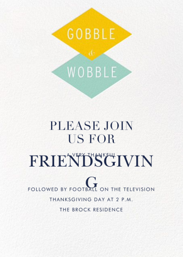 Gobble and Wobble - Invitation by Crate & Barrel
