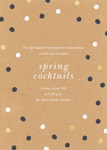 Painted Spots - Dining & Drinks Invitation by Sugar Paper