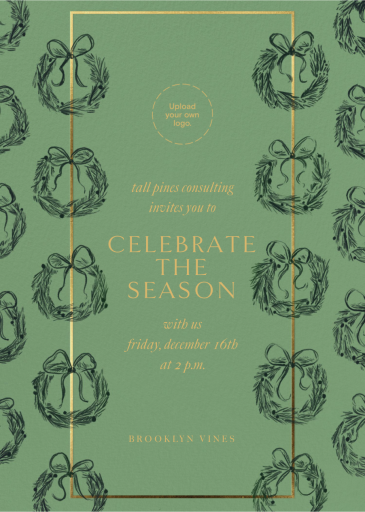 Yuletide Wreaths - Business Event Invitation by Paperless Post