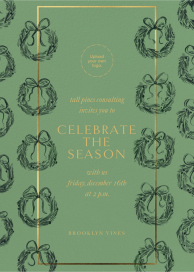 Yuletide Wreaths - Corporate Holiday Party Invitation by Paperless Post