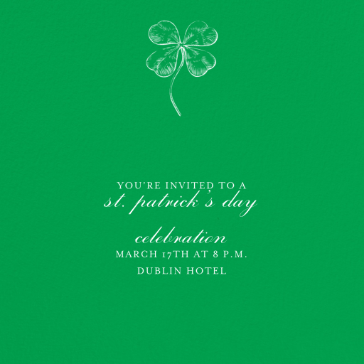 Emerald - St. Patrick's Day Invitation by Paperless Post