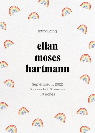 Raining Rainbows - Rainbow Baby Announcement by Paperless Post