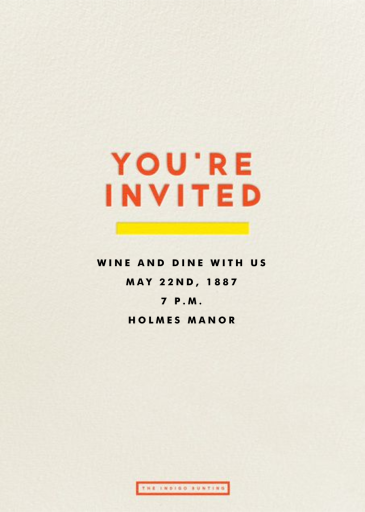 Eat Drink And Be Merry - Cocktail Party Invitation by The Indigo Bunting - Back