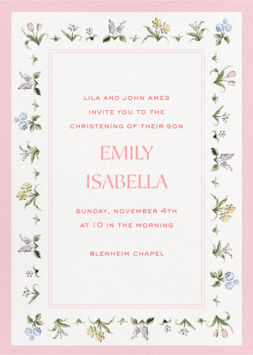 Dainty Florals (Riley Sheehey) - Religious Invitation by Dogwood Hill