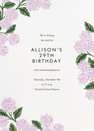 Hydrangea Frame - Birthday Invitation by Rifle Paper Co.