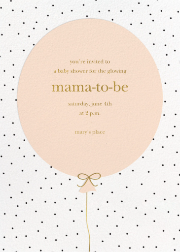 Pink Balloon - Baby Shower Invitation by Sugar Paper