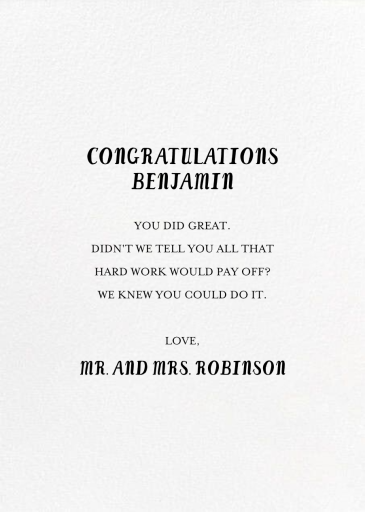 Hats Off (Mr. Boddington's Studio) - Graduation Card by Mr. Boddington's Studio - Back
