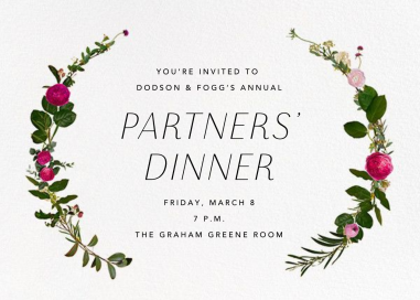 Belvoir - Business Dinner Invitation by Paperless Post