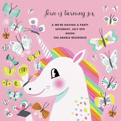 Butterfly Kisses - Birthday Invitation by Hello!Lucky