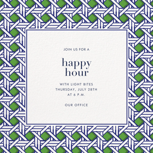 Woven - Happy Hour Invitation by Jonathan Adler
