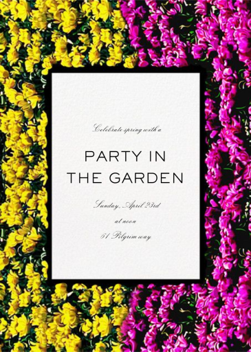 Strip Valley - Garden Party Invitation by Mary Katrantzou