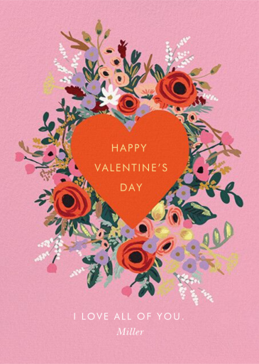 Blooming Heart Valentine's Day - Valentine's Day Card by Rifle Paper Co.