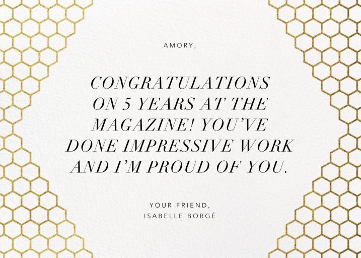 Honeycomb Party - Business Greeting Card by Paperless Post