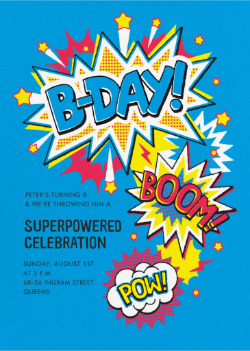 Boom Pow - Birthday Invitation by Paperless Post