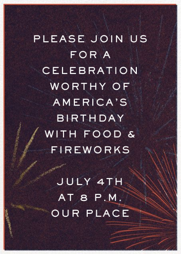 Festive Fireworks - 4th of July Invitation by Paperless Post