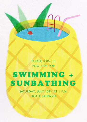 The Big Pineapple - Pool Party Invitation by Paperless Post